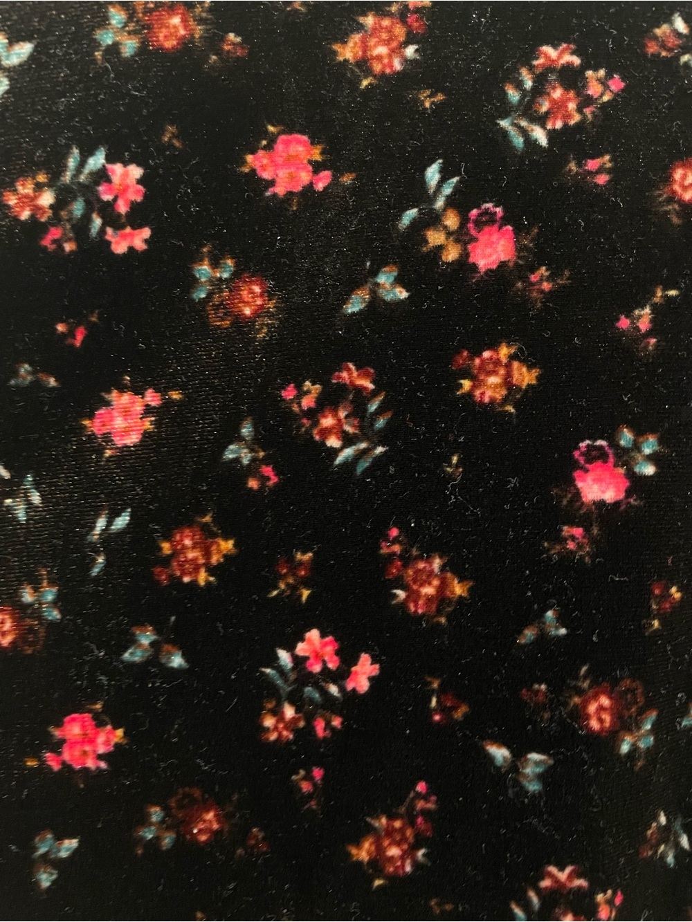 Gypsies & Moondust Black Velvet Floral Mock Neck Top - Picture 6 of 6